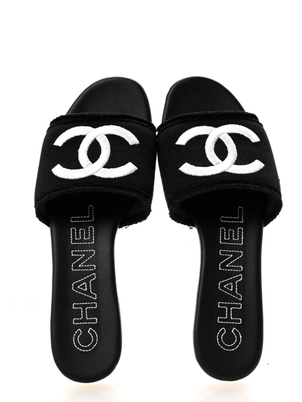 Chanel Jersey Knit CC Mules